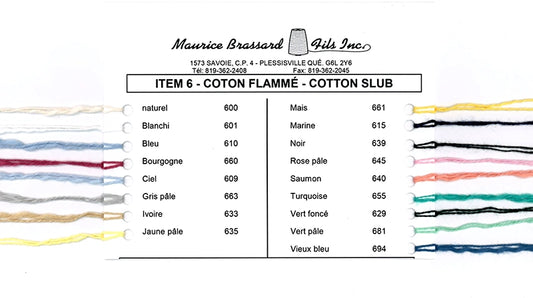 Maurice Brassard Baumwolle Farbkarte – Cotton Slub Ne 8/2